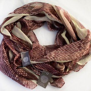 Vince Camuto Silk Scarf Neutral NWT Animal Print